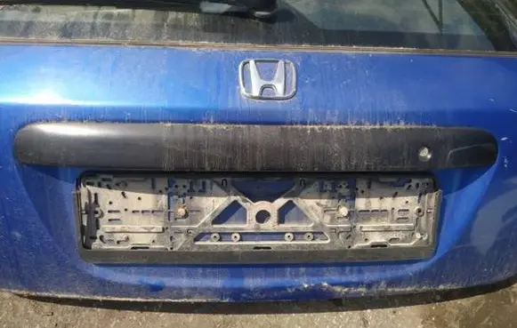 Trunk door license plate light bar