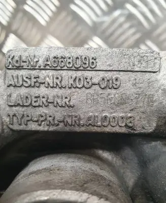 Mercedes-Benz A W168 Turbo A668096 53031015089 BB50006770