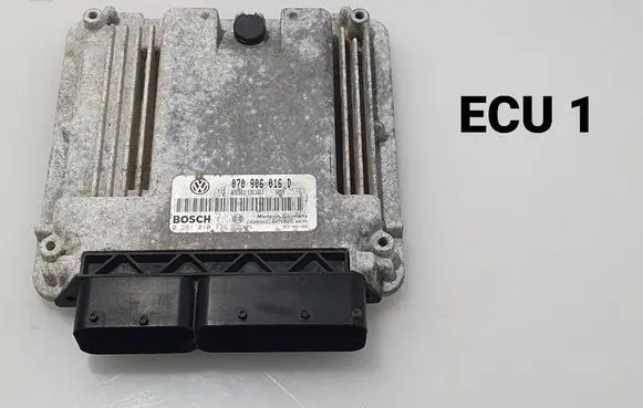 Volkswagen Touareg I Engine control unit/module 070906016D 1039S02144 0281010736
