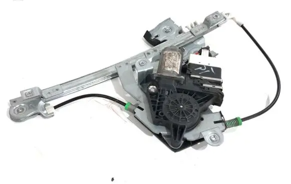 Rear door window regulator with motor