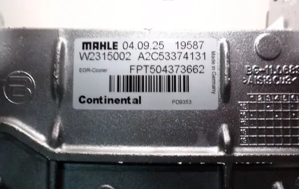 Citroen Jumper EGR valve cooler W2315002 FPT504373662 A2C53374131