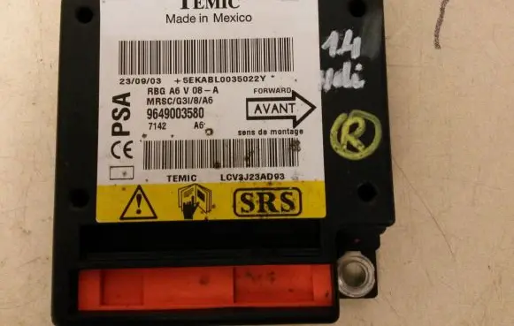 Citroen C2 Airbag control unit/module 9649003580