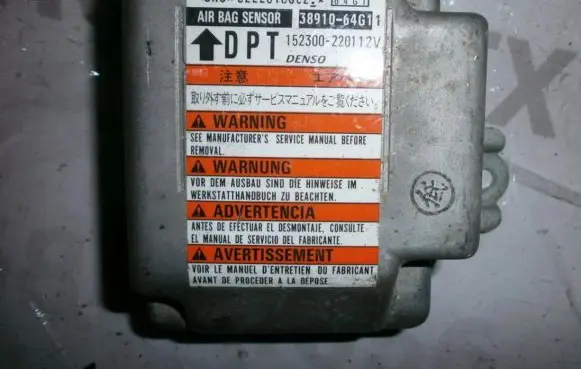 Suzuki Baleno EG Airbag control unit/module 3891064G1 1523002202