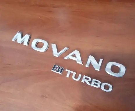 Opel Movano B Rear loading door model letters MOVANOBITURBO