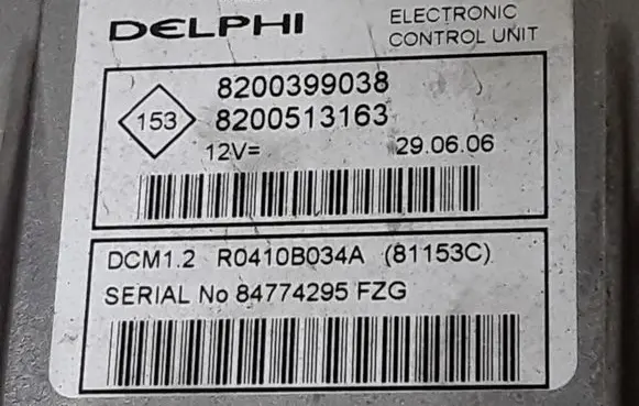 Renault Megane II Engine control unit/module 8200399038 8200513163