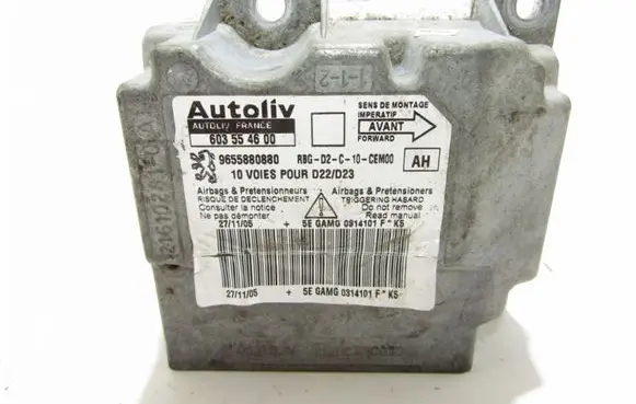Peugeot 407 Airbag control unit/module 9655880880