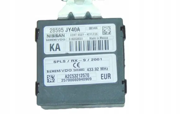 Renault Koleos I Keyless (KESSY) go control unit/module 28595JY40A