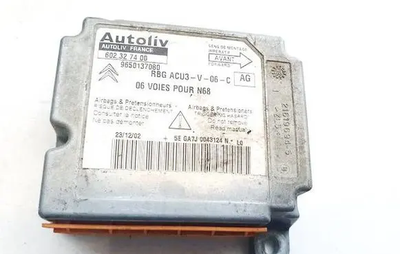 Citroen Xsara Picasso Airbag control unit/module 9650137080 602327400