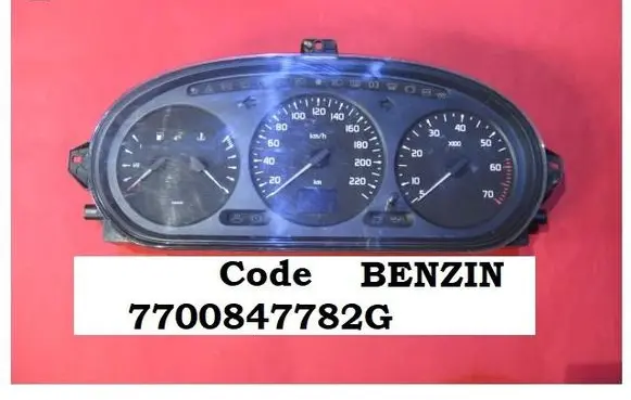 Renault Megane I Speedometer (instrument cluster) 7700847782G 215781612