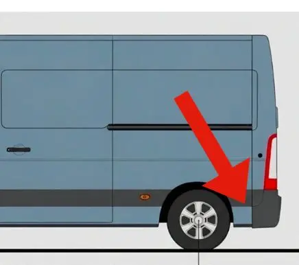 Renault Master III Rear fender molding trim 768F20005R