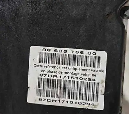 Peugeot 308 ABS Pump 9663575680 87DR171510294 87DB171510294