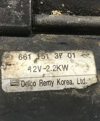 SsangYong Rexton Starter motor 6611513701