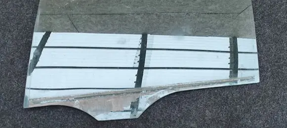 Peugeot 607 Rear door window glass 43R000677 DOT39AS2M35