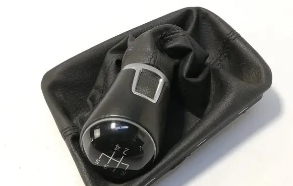 Gear lever shifter trim leather/knob