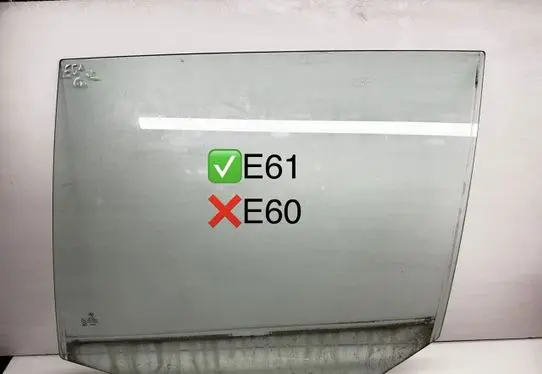 BMW 5 E60 E61 Rear door window glass 43R00049 E000292 DOT24AS2M25