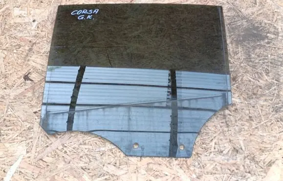 Opel Corsa F Rear door window glass 43R006723 E002034