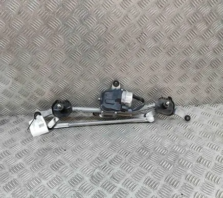 Front wiper linkage and motor
