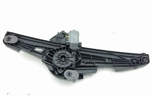 Rear door window regulator with motor