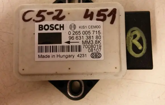 Citroen C5 ESP acceleration yaw rate sensor 9663138180 0265005715