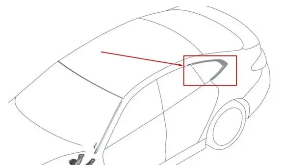 BMW 4 G22 G23 G24 G26 Rear side glass trim 5A5C0B3