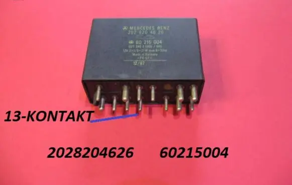 Mercedes-Benz E W124 Tow bar relay 2028204626 60215004
