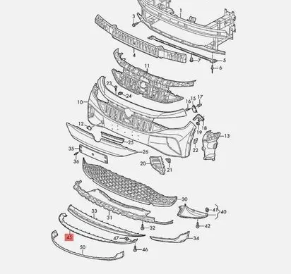 Volkswagen ID.4 Front bumper lip 11A805903A