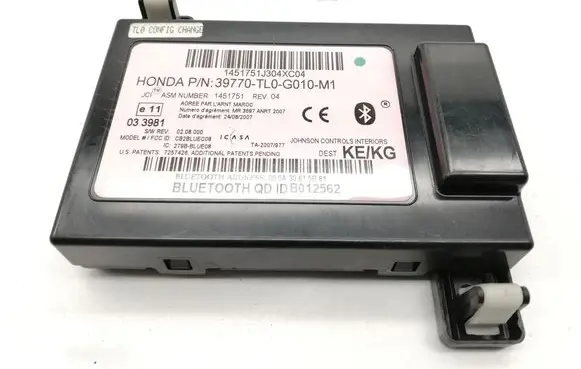 Honda Accord Bluetooth control unit module 39770TL0G010M1