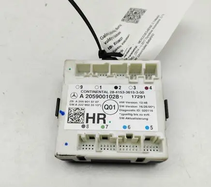 Mercedes-Benz C W205 Door control unit/module A2059001028 A2059010707
