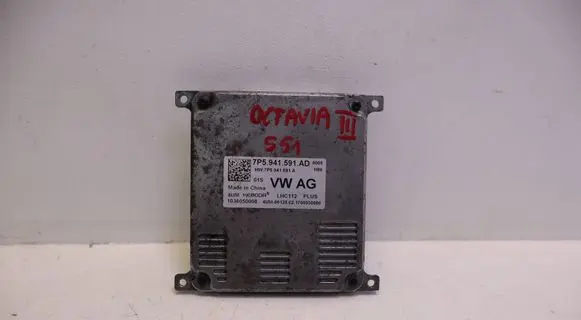 Skoda Octavia Mk3 (5E) Headlight ballast module Xenon 7P5941591AD