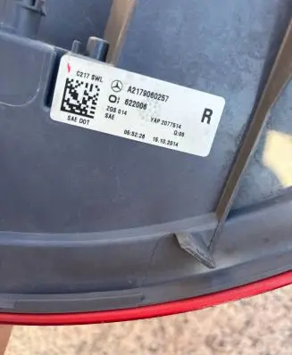 Mercedes-Benz S C217 Tailgate rear/tail lights A2179060257 622006 2077514