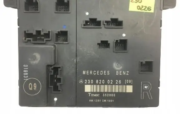 Mercedes-Benz SL R230 Door control unit/module A2308200226
