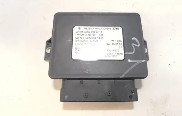 Mercedes-Benz S W222 Hand brake control module A2229002713 A2229011805 A2229021405