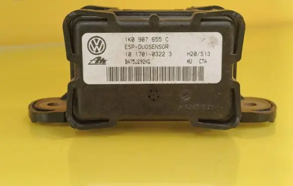 Skoda Octavia Mk2 (1Z) ESP acceleration yaw rate sensor 1K0907655C 10170103223