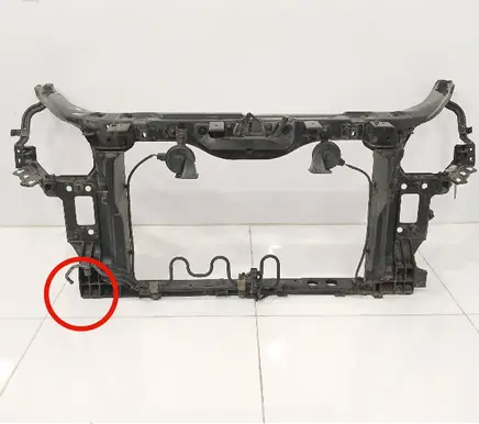 Radiator support slam panel