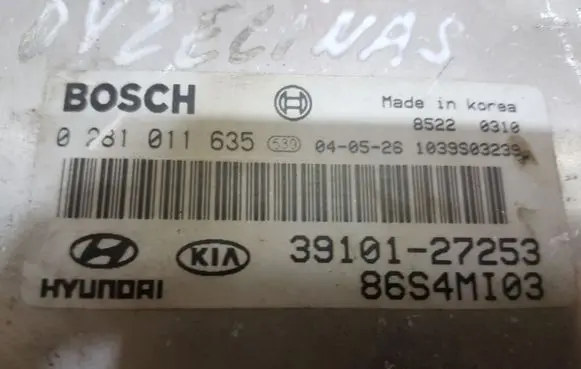 Hyundai Santa Fe Engine control unit/module 3910127253 86S4MI03 0281011635