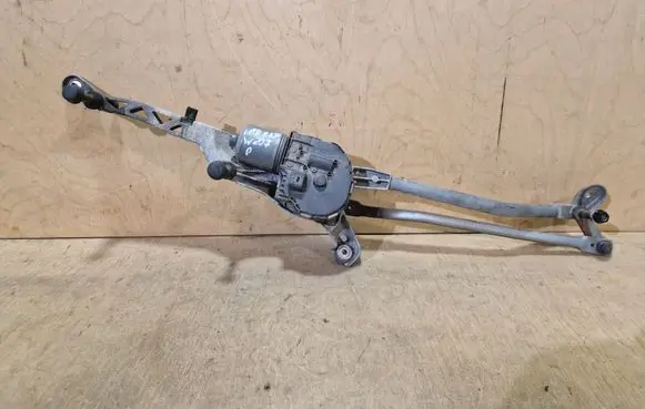 Front wiper linkage and motor