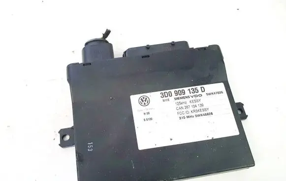 Porsche Cayenne (9PA) Door control unit/module 3d0909135d 5wk47026