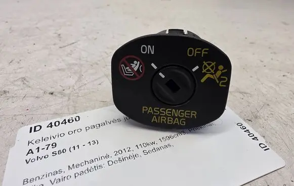 Volvo S60 Passenger airbag on/off switch 31318268