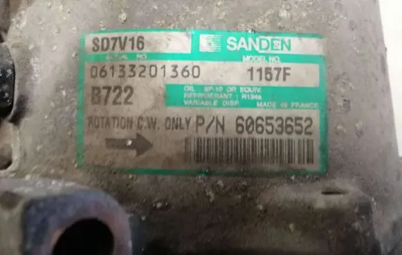 Alfa Romeo 147 Air conditioning (A/C) compressor (pump) 60653652 06133201360 SD7V16