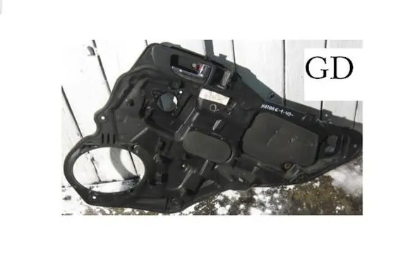 Mazda 6 Rear door window/glass frame 
