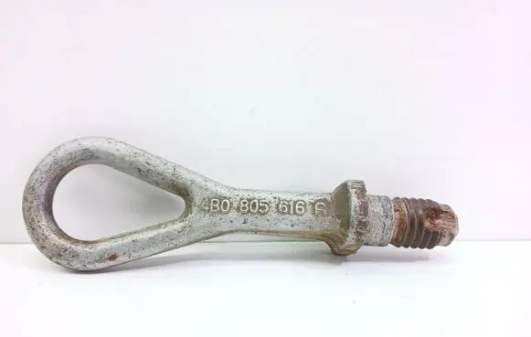 Towing hook eye