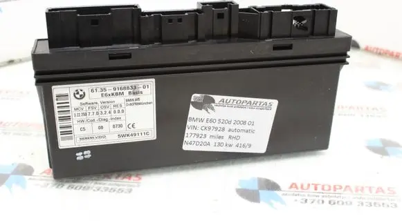 BMW 5 E60 E61 Comfort/convenience module 9168833