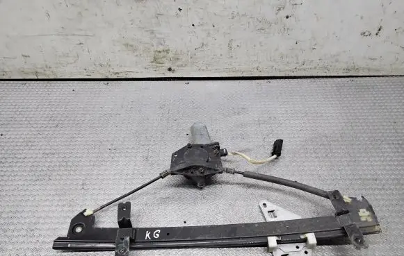 Rear door window regulator with motor
