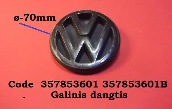 Volkswagen Scirocco Manufacturers badge/model letters 357853601 357853601B