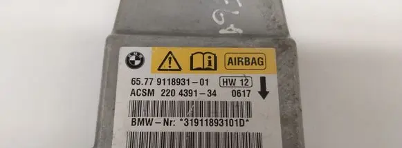 BMW 5 E60 E61 Airbag control unit/module 6577911893101 9118931