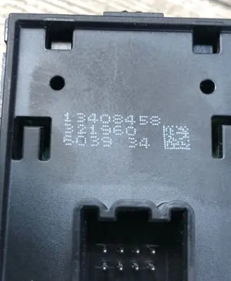 Opel Astra K Electric window control switch 13408458