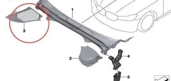 BMW 6 G32 Gran Turismo Wiper trim 51717404749 112520 7404749
