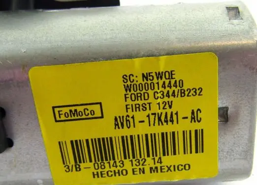 Ford B-MAX Rear window wiper motor AV6117K4441AC
