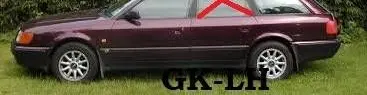 Audi 100 S4 C4 Rear door window glass 43R001025 UK120EF7RR20