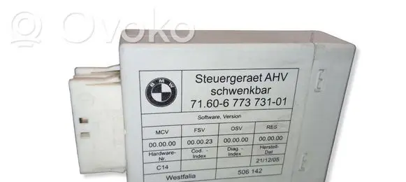 BMW 3 E90 E91 Tow bar trailer control unit/module 6773731